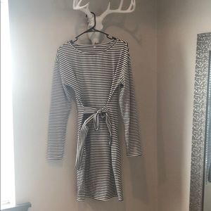 Striped long sleeve dress